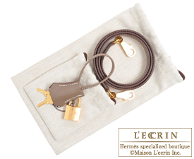 Hermès Kelly 32 Etoupe Sellier Epsom Gold Hardware GHW — The French Hunter