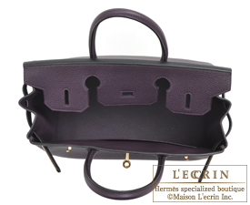 Hermes　Birkin bag 30　Raisin/Purple　Clemence leather　Gold hardware
