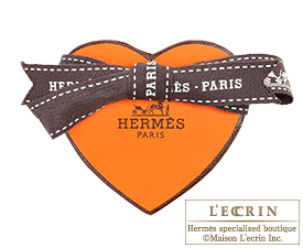 Hermes　Twilly　Brides de Gala Love　Orange/Gris bleute/Salmon　Silk