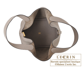 Hermes　Picotin Lock bag 22/MM　Gris asphalt　Maurice leather　Gold hardware