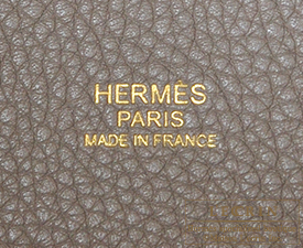 Hermes　Picotin Lock bag 22/MM　Gris asphalt　Maurice leather　Gold hardware