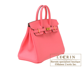 Hermes　Birkin bag 25　Rose azalee/Beton　Epsom leather　Gold hardware