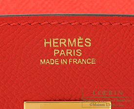 Hermes　Birkin bag 30　Rouge coeur　Epsom leather　Gold hardware