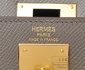 LuxurySelective on X: Hermes Kelly 28 Gris Etain Epsom Gold