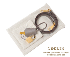 Hermes　Kelly bag 28　Etain　Epsom leather　Gold hardware