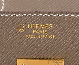 Hermes　Birkin bag 30　Etoupe grey/Rose azalee　Epsom leather　Gold hardware