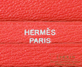 Hermes　Bearn Soufflet　Bougainvillier　Alligator crocodile skin　Silver hardware