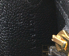 Hermes　Personal Kelly bag 25　Black/Craie　Epsom leather　Matt gold hardware