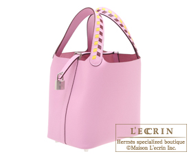 Hermes　Picotin Lock　Tressage De Cuir bag PM　Mauve sylvestre/Jaune de naples/Rouge H　Epsom leather　Silver hardware