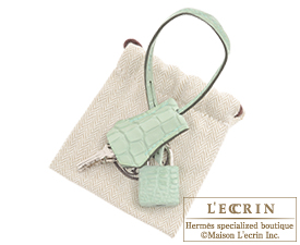 Hermes　Birkin bag 30　Vert d'eau　Matt alligator crocodile skin　Silver hardware