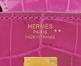 Hermes　Birkin bag 25　Rose scheherazade　Niloticus crocodile skin　Gold hardware