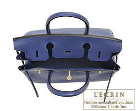 Hermes　Birkin bag 30　Blue saphir　Novillo leather　Gold hardware