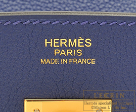 Hermes　Birkin bag 30　Blue saphir　Novillo leather　Gold hardware