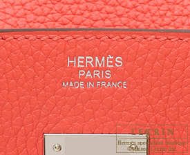 Hermes　Birkin bag 30　Rose jaipur　Clemence leather　Silver hardware