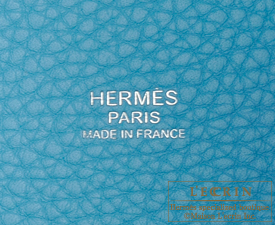Hermes　Picotin Lock　Eclat bag MM　Blue du nord/Rouge coeur　Clemence leather/Swift leather　Silver hardware