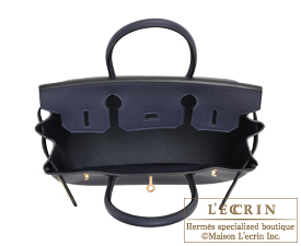 Hermes　Birkin bag 30　Blue nuit　Togo leather　Gold hardware
