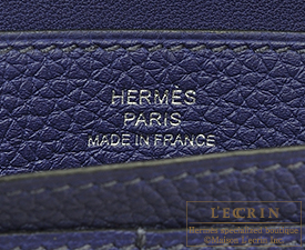 Hermes　Dogon LONG　Blue encre　Togo leather　Silver hardware