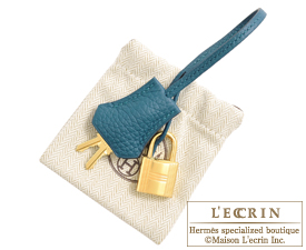 Hermes　Birkin bag 30　Vert bosphore　Clemence leather　Gold hardware