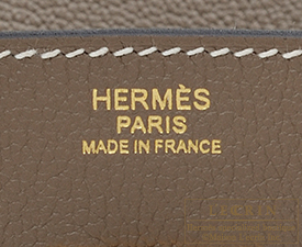 Hermes　Birkin bag 30　Etoupe grey　Novillo leather　Gold hardware