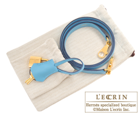 Hermes　Kelly bag 28　Blue du nord　Epsom leather　Gold hardware