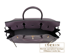 Hermes　Birkin bag 40　Raisin　Togo leather　Gold hardware