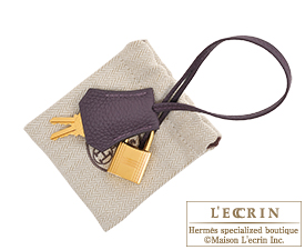 Hermes　Birkin bag 40　Raisin　Togo leather　Gold hardware