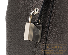 Hermes Picotin Lock bag PM Ebene Barenia faubourg leather Silver hardware