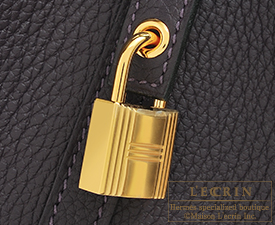 Hermes　Picotin Lock bag 22/MM　Raisin　Clemence leather　Gold hardware