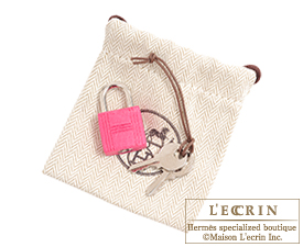 Hermes　Picotin Lock bag 18/PM　Rose tyrien　Ostrich leather　Silver hardware