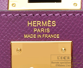 Hermes　Kelly bag 28　Anemone　Epsom leather　Gold hardware