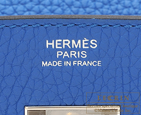 Hermes　Birkin Verso bag 30　Blue zellige/Beton　Clemence leather　Silver hardware