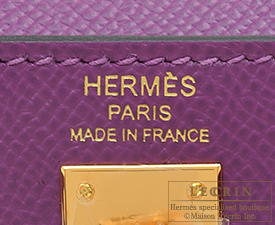 Hermes　Kelly bag 25　Anemone　Epsom leather　Gold hardware