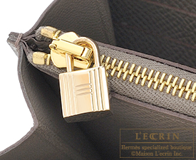 Hermes　Kelly wallet long　Etain　Epsom leather　Gold hardware