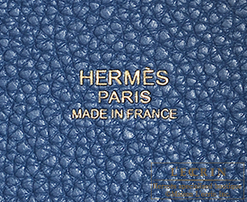 Hermes　Picotin Lock bag 18/PM　Deep blue　Maurice leather　Gold hardware
