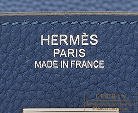 Hermes　Birkin bag 40　Deep blue　Togo leather　Silver hardware
