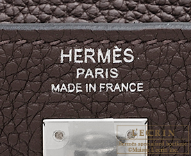 Hermes　Kelly bag 25　Chocolat　Togo leather　Silver hardware
