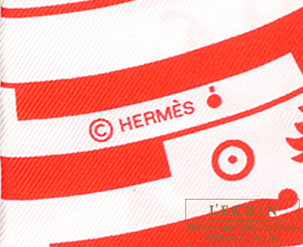 Hermes　Twilly　Astrologie a Pois　Rouge/White/Rose　Silk