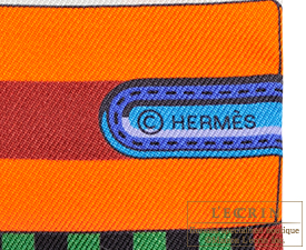 Hermes　Twilly　Sangles　Orange/Vert/Soleil　Silk