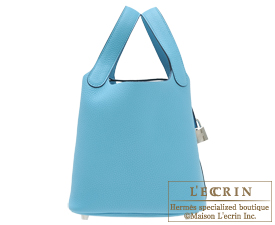 Hermes　Picotin Lock bag PM　Blue du nord　Clemence leather　Silver hardware