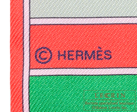 Hermes　Twilly　Camails　Grenadine/Vert/Rose　Silk