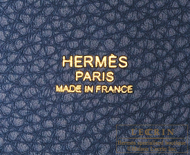 Hermes　Picotin Lock bag 22/MM　Deep blue　Clemence leather　Gold hardware