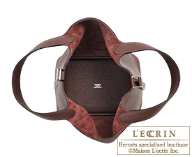 Hermes　Picotin Lock bag 18/PM　Havane　Clemence leather　Silver hardware