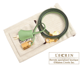 Hermes　Kelly bag 28　Vert criquet　Epsom leather　Gold hardware