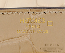 Hermes　Birkin bag 25　Trench　Matt alligator crocodile skin　Gold hardware