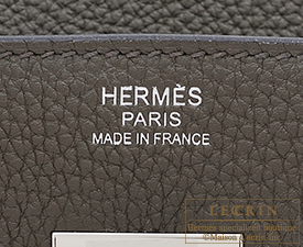 Hermes Birkin bag 30 Vert maquis Togo leather Silver hardware
