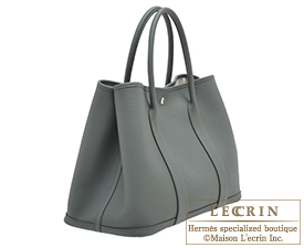 Hermes　Garden Party bag 36/PM　Vert amande　Negonda leather　Silver hardware