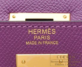 Hermes　Kelly bag 32　Anemone　Epsom leather　Gold hardware