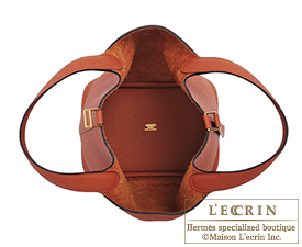 Hermes　Picotin Lock bag 18/PM　Cuivre　Clemence leather　Gold hardware