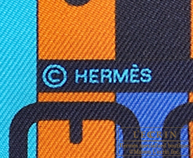 Hermes　Twilly　Rocabar　Turquoise/Orange/Marine　Silk