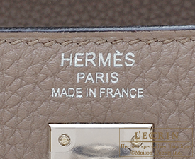 Hermes　Kelly bag 25　Gris asphalt　Togo leather　Silver hardware